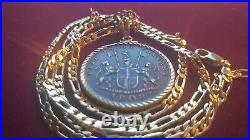 Historical 1808 East India Company XCash Pendant on 24 18K Gold Filled Chain