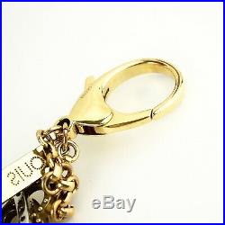 LOUIS VUITTON BIJOUX SAC TAPAGE Key Ring Bag Charm M65090 Gold Silver with Box