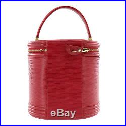 LOUIS VUITTON Cannes Hand Bag Red Epi Leather M48037 Vintage Authentic #GG880 O