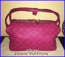 LOUIS VUITTON Galatea PM Mahina Leather Shoulder Bag Handbag Satchel Grenat Red