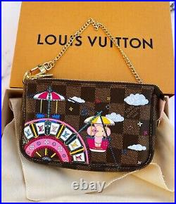 LOUIS VUITTON Mini Pochette Damier Ebene LE Holiday Handbag FRANCE New In Box