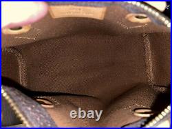 LOUIS VUITTON Mini Speedy Monogram Canvas Leather Handbag Pochette Pouch Purse