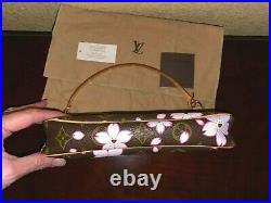 LOUIS VUITTON Monogram Cherry Blossom Bow Pochette Pouch Accessories Handbag