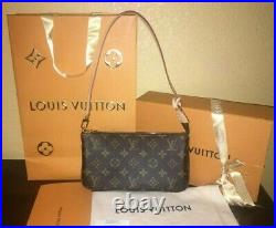 LOUIS VUITTON Monogram NM Leather Shoulder Strap Pochette Pouch Hand Bag 2 way