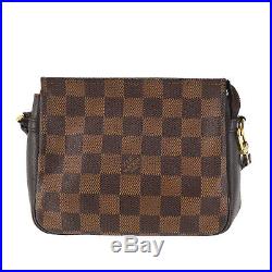 LOUIS VUITTON Truth Makeup Hand Bag Damier Brown N51982 France Authentic #II533