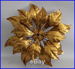 Leaf Lamp 60s 70s Blätter Lampe 60er 70er Design Goldfarbend Luxus Blatt France