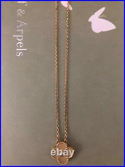 Limited Ed. Van Cleef & Arpels Alhambra Pendant Gold Mother of Pearl Diamond