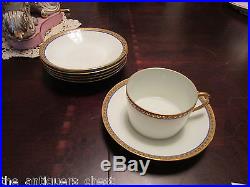 Limoges France fine china, cobalt and gold, 6 coffee cups and saucers 12 pcs1st
