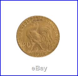 Lot of 5 Gold 20 Franc Rooster/Angel (Random Date) AU/BU