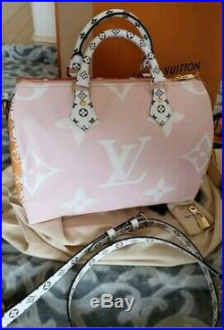 Louis VUITTON MONOGRAM GIANT SPEEDY 30 RED & PINK, ROUGE LIMITED HAND BAG, New