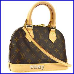 Louis Vuitton Alma Bb 2way Hand Bag Purse Monogram Canvas M53152 Sn3109 03056