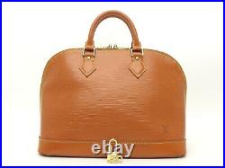 Louis Vuitton Authentic Epi Leather Cipango gold ALMA HAND Bag Purse Auth LV