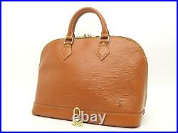 Louis Vuitton Authentic Epi Leather Cipango gold ALMA HAND Bag Purse Auth LV