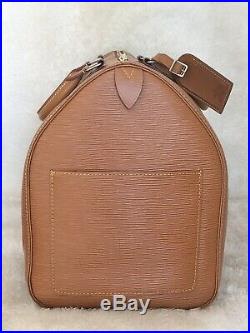 Louis Vuitton Cipango Tan Gold Epi Leather Keepall 50 Duffle Travel Bag Damier