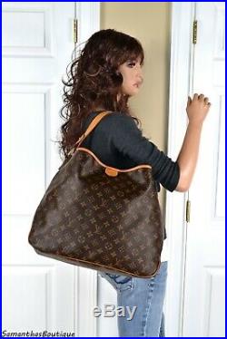 Louis Vuitton Delightful MM Monogram Leather Shoulder Bag Tote Handbag Purse