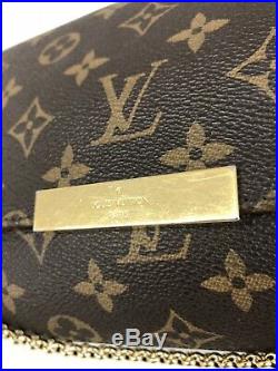 Louis Vuitton Favorite MM Monogram Canvas Cross Body or Shoulder Bag Sweet HTF