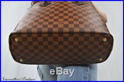 Louis Vuitton Kensington Damier Ebene Leather Satchel Shoulder Bag Handbag Purse