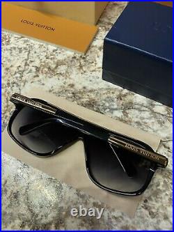 Louis Vuitton LV Evidence Sunglasses Z0350W Black Gold Sunglasses millionaire