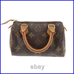 Louis Vuitton Mini Speedy Hand Bag Monogram Leather M41534 Vintage Auth #SS5 S