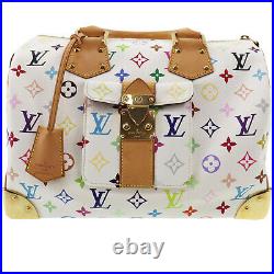 Louis Vuitton Multicolor Keepall 30 Blanc Boston Hand Bag M92643 Auth #AB133 I