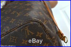 Louis Vuitton Neverfull Gm Monogram Leather Shoulder Bag Tote Handbag Purse