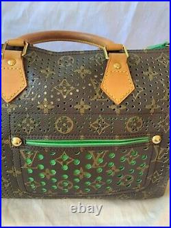 Louis Vuitton Speedy 30 limited edition perforated green