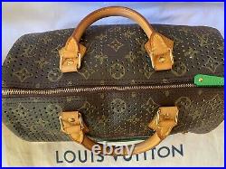 Louis Vuitton Speedy 30 limited edition perforated green