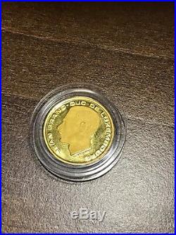 Luxemburg 20 Franc 1989, 999 Gold 1/5 Unze Jean Grand Duc Polierte Platte