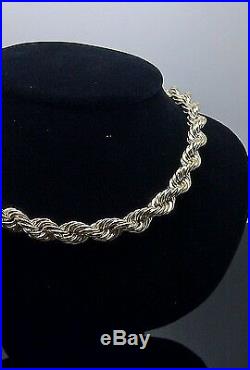 Men's Real 10K Yellow Gold Thick Rope Chain Necklace 26 8mm Franc