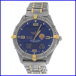 Mens Breitling Aerospace F56062 Patrouille de France Titanium Gold Quartz Watch