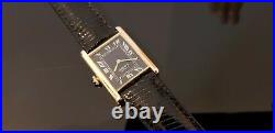 Must de Cartier Tank 18ct Gold on Sterling Silver Mechanical Mid Size Watch