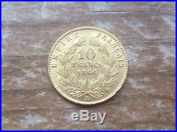 NAPOLEON III 10 FRANCS GOLD 1866-A @@ Must see @@