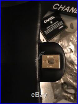 NWT CHANEL Lucky Charms Mini Classic Flap Black Lamb 18K 2018 Mademoiselle Gold