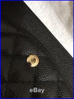 NWT NIB Chanel Classic Medium Flap Black Caviar Gold Hw Made In France FREE SHIP