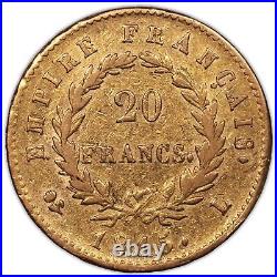 Napoleon I, France, Gold, 20 francs or, 1815 L Bayonne, hundred days, mint error