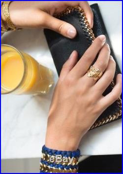 NewWOT Designer Aurelie Bidermann Tangerine Ring 18 K Gold Vermeil from France