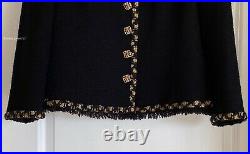 New $4990 Chanel 11a Black Gold Paris Byzance Gripoix Wool Jacket 46 44 42