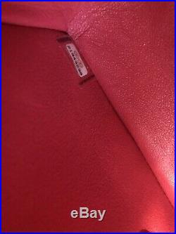 New CHANEL Pink Red Leather Mini Classic Flap Lamb Rectangle Crossbody Bag