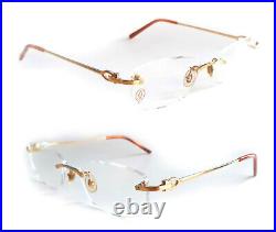 New! Cartier Bolon Golden Frames Eyeglasses