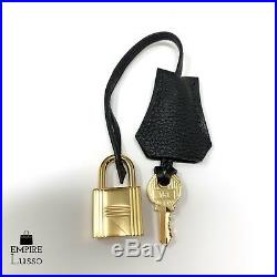 New Hermes 25 CM Birkin Black Togo Leather Gold Hardware Ghw