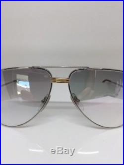 New Vintage Cartier Aviator Platinum 62mm Large Vendome Sunglasses France