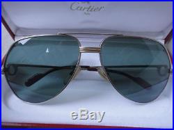 New Vintage Cartier Aviator Titanium 62mm Medium Vendome Sunglasses France
