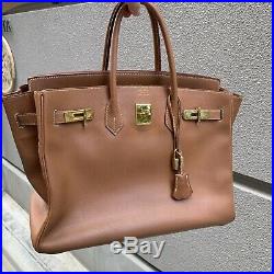 Nice authentic HERMES Birkin 35 In Couchevel Leather A 1997