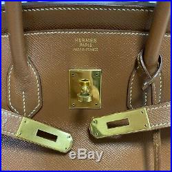 Nice authentic HERMES Birkin 35 In Couchevel Leather Y 1995 Year