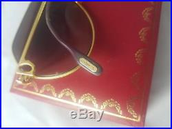 Occhiali Cartier Vendome Brown Lens Vintage Sunglasses France 18k Gold