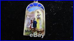 Our Lady Of Saletteenamel & 18k Goldreligious Pendant Or Medalfranceestate