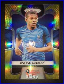 Panini Prizm World Cup Soccer Russia 2018 Kylian Mbappe GOLD France 04/10 Rare