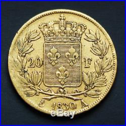 Pièce or 20 francs Charles X 1830 A gold coin France