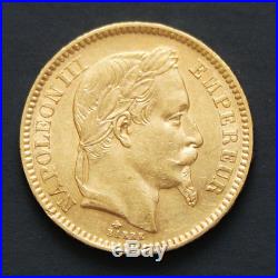 Pièce or 20 francs or Napoléon III tête laurée 1861 A gold coin France