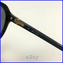 RARE Cartier Men Unisex Vitesse 60 15 Vintage Black Gold Aviator Sunglass Glass